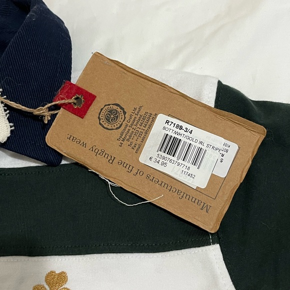 Lansdowne Kids Ireland Rugby Polo Shirt Boys Size 3/4 New with Tags - Picture 5 of 9